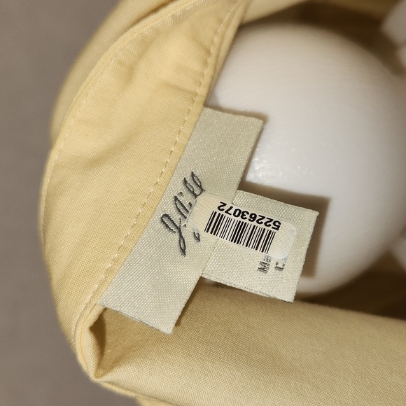 J Jill Pale Yellow Button Down Baby Doll 3/4 Sleeve Embroidered Blouse Size M - Picture 10 of 13